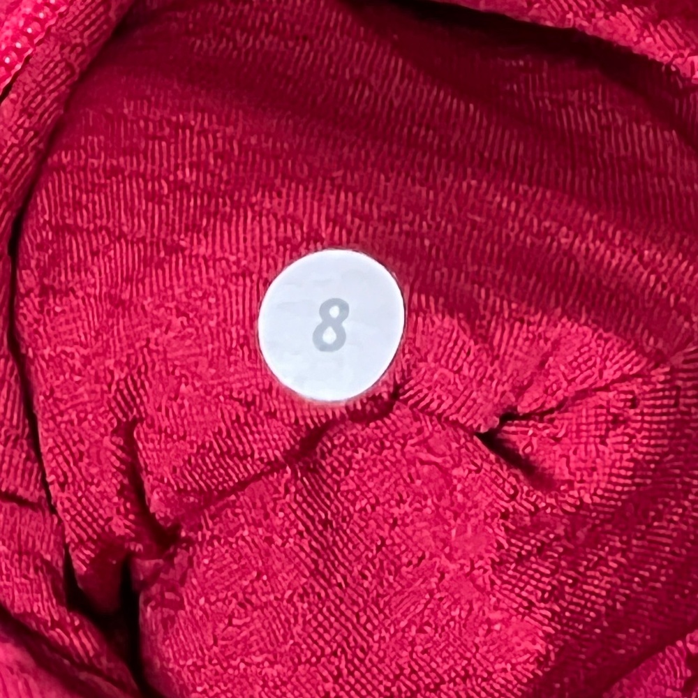 Lululemon Think Fast Pullover in Stripe Deepest Cranberry Size 8 - Picture 9 of 12